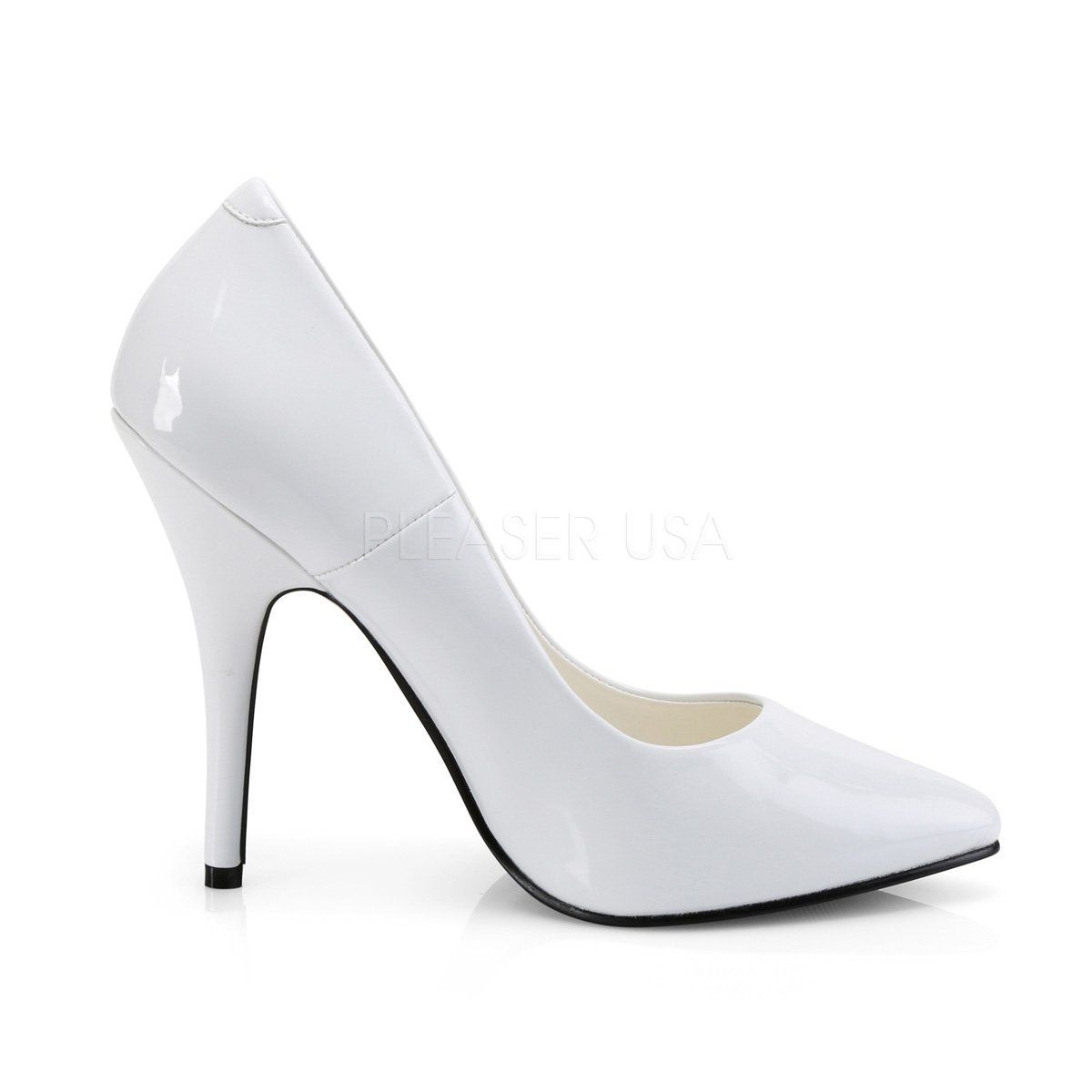SEDUCE-420 White Patent Pump Pleaser
