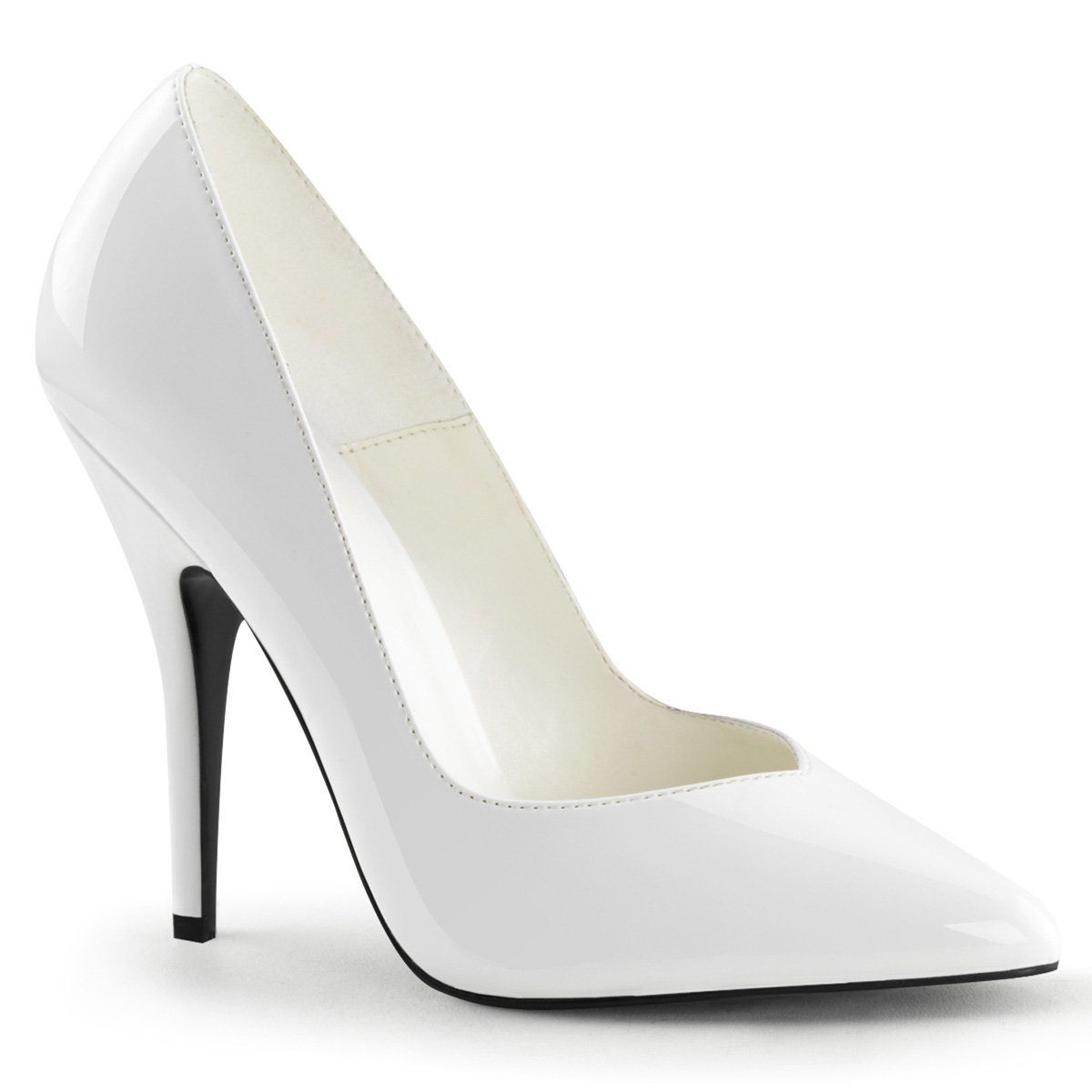 SEDUCE-420V White Patent Pump Pleaser