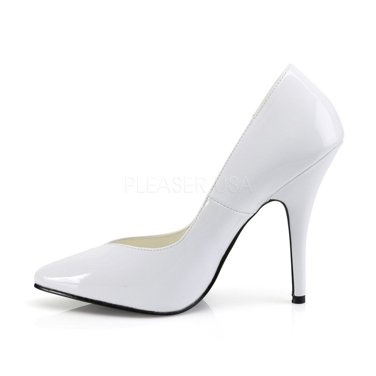 SEDUCE-420V White Patent Pump Pleaser
