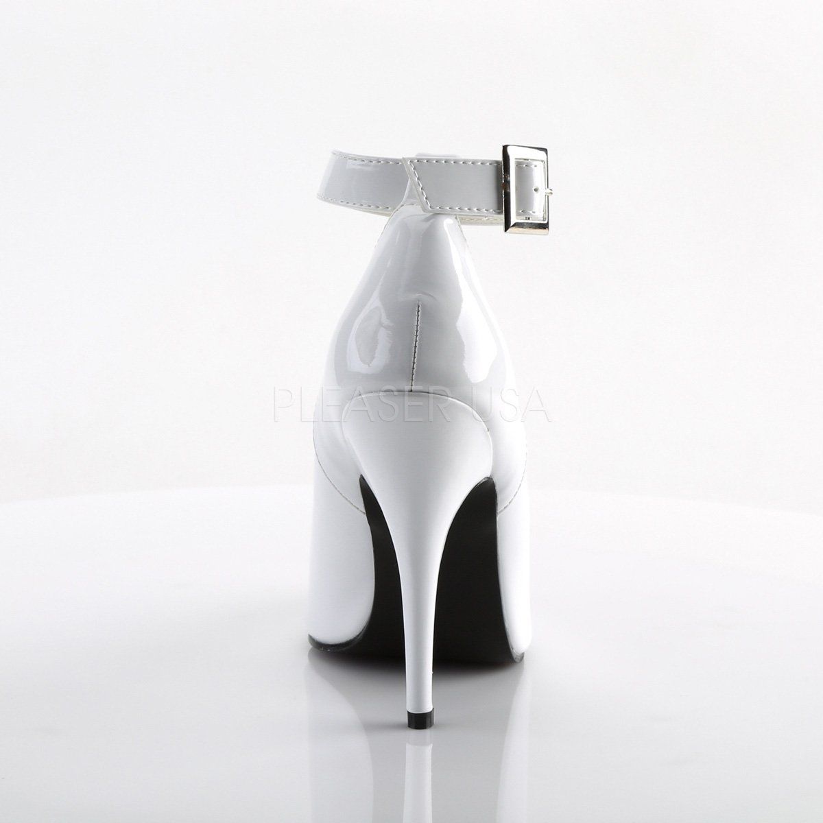 SEDUCE-431 White Patent Pump Pleaser