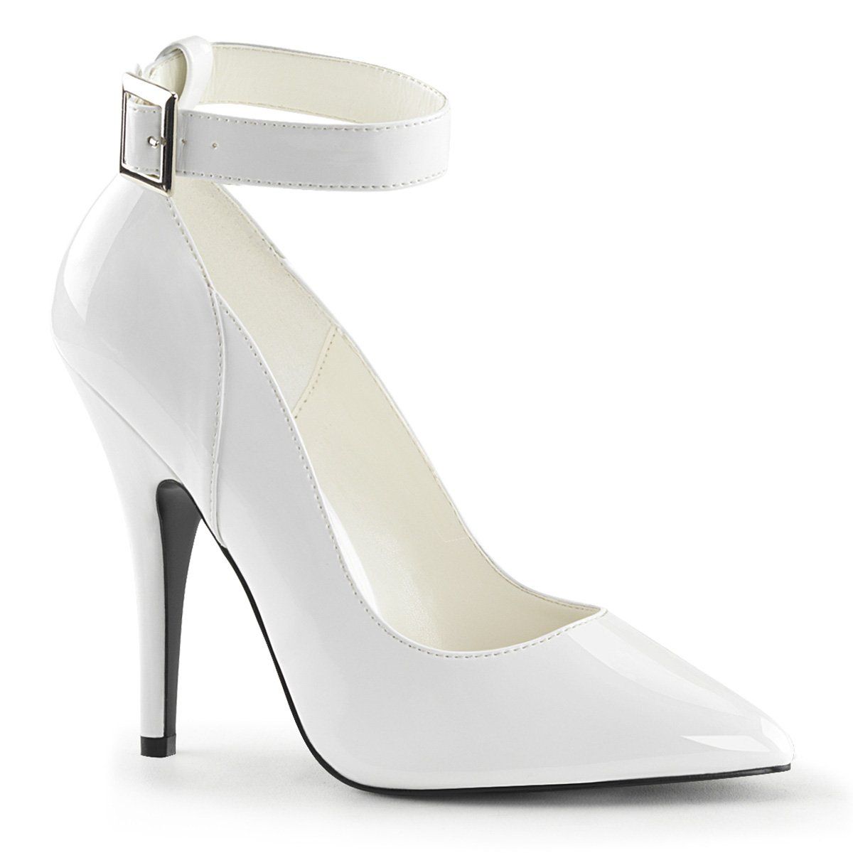 SEDUCE-431 White Patent Pump Pleaser