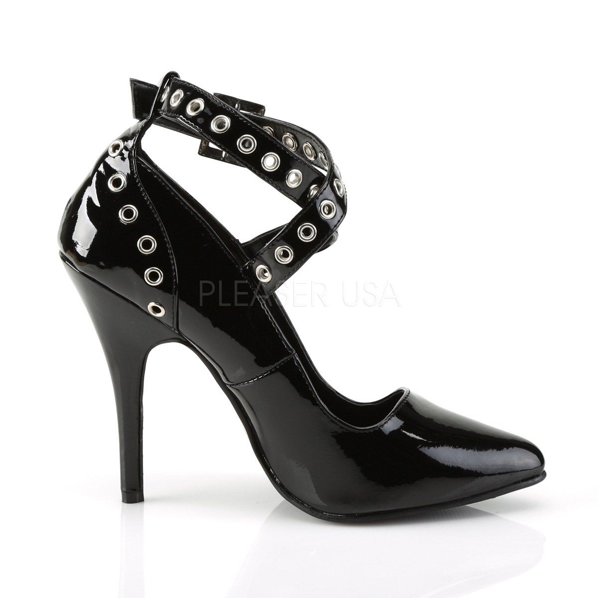 SEDUCE-443 Black Patent Pump Pleaser