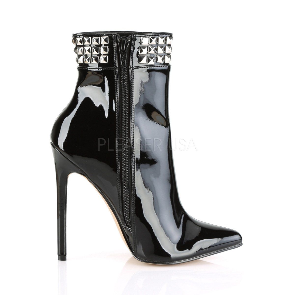 SEXY-1006 Black Patent Ankle Boot Pleaser