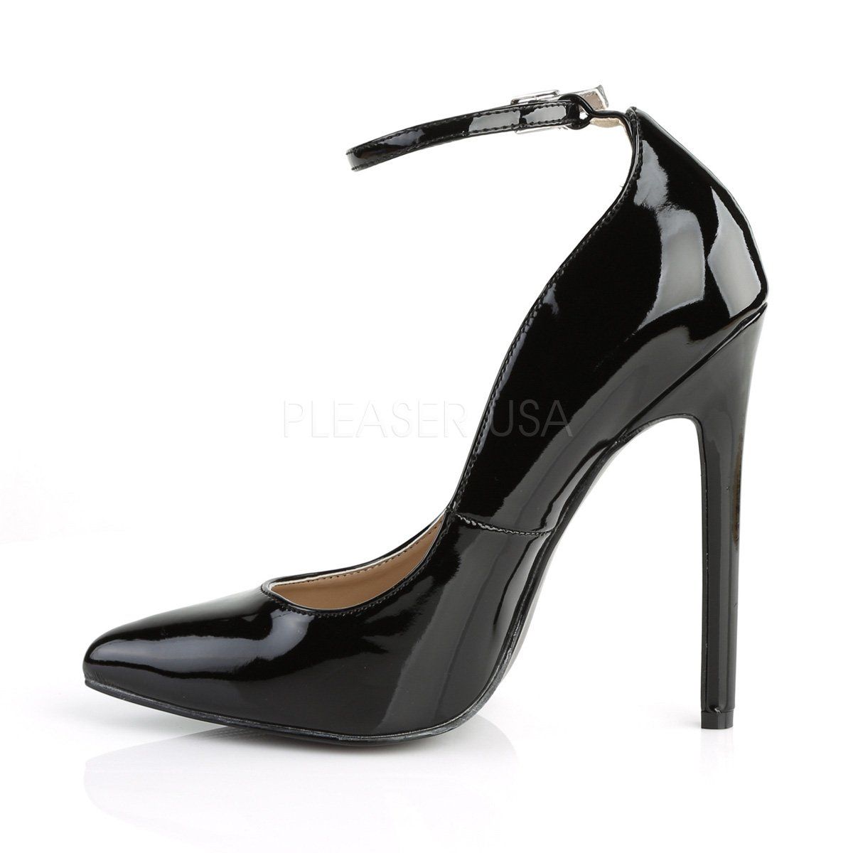 SEXY-23 Black Patent Pump Pleaser
