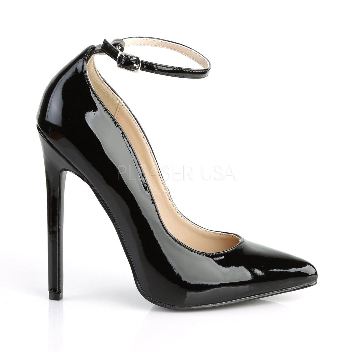 SEXY-23 Black Patent Pump Pleaser