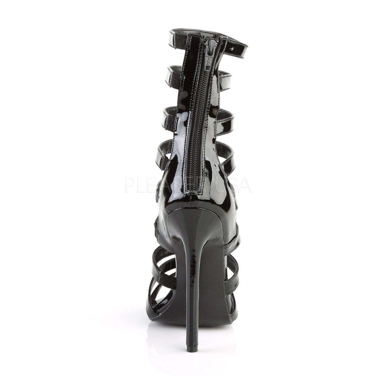 SEXY-52 Black Patent Sandal Pleaser