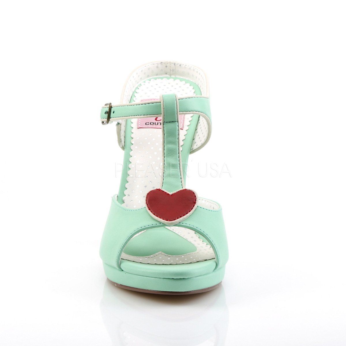SIREN-09 Mint Faux Leather Pin Up Couture