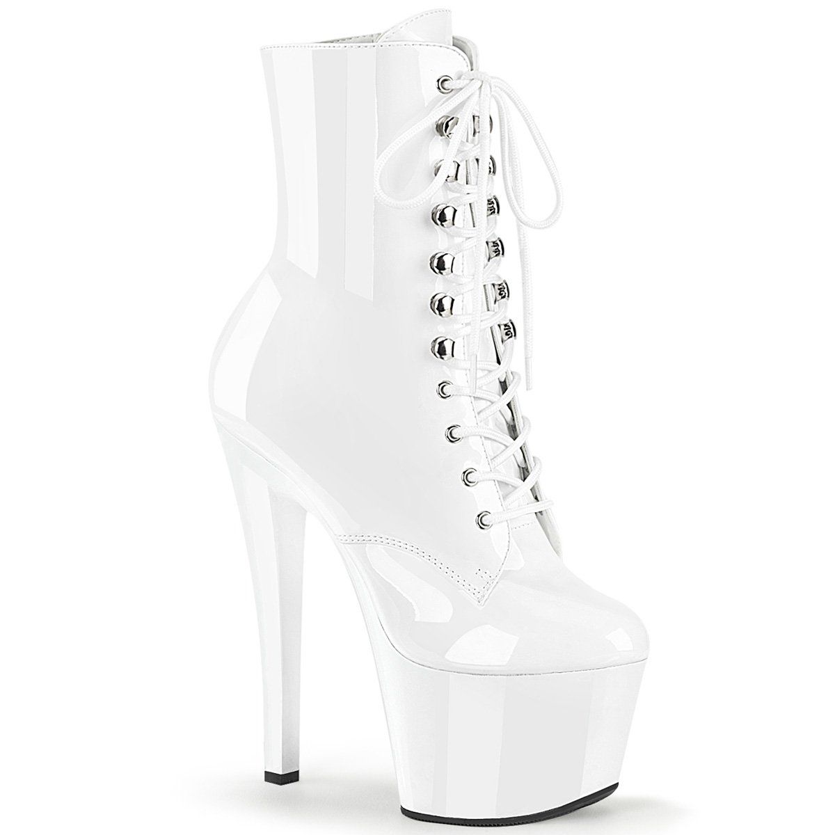 SKY-1020 White Patent Ankle Boot Pleaser