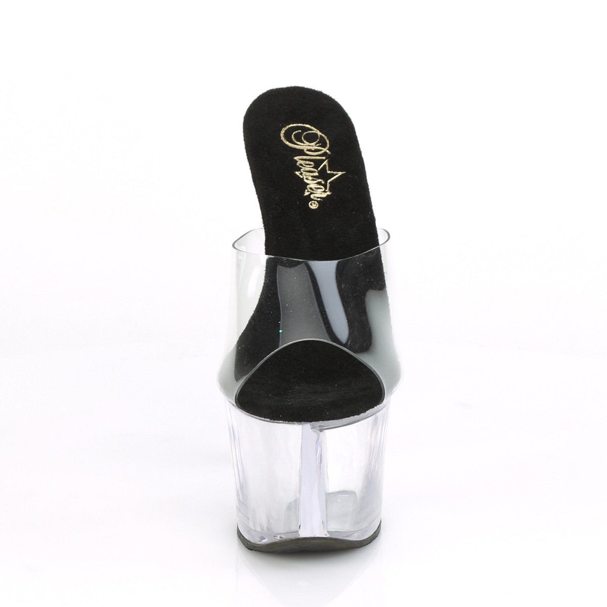 SKY-301 Clear-Black/Clear Slide Pleaser