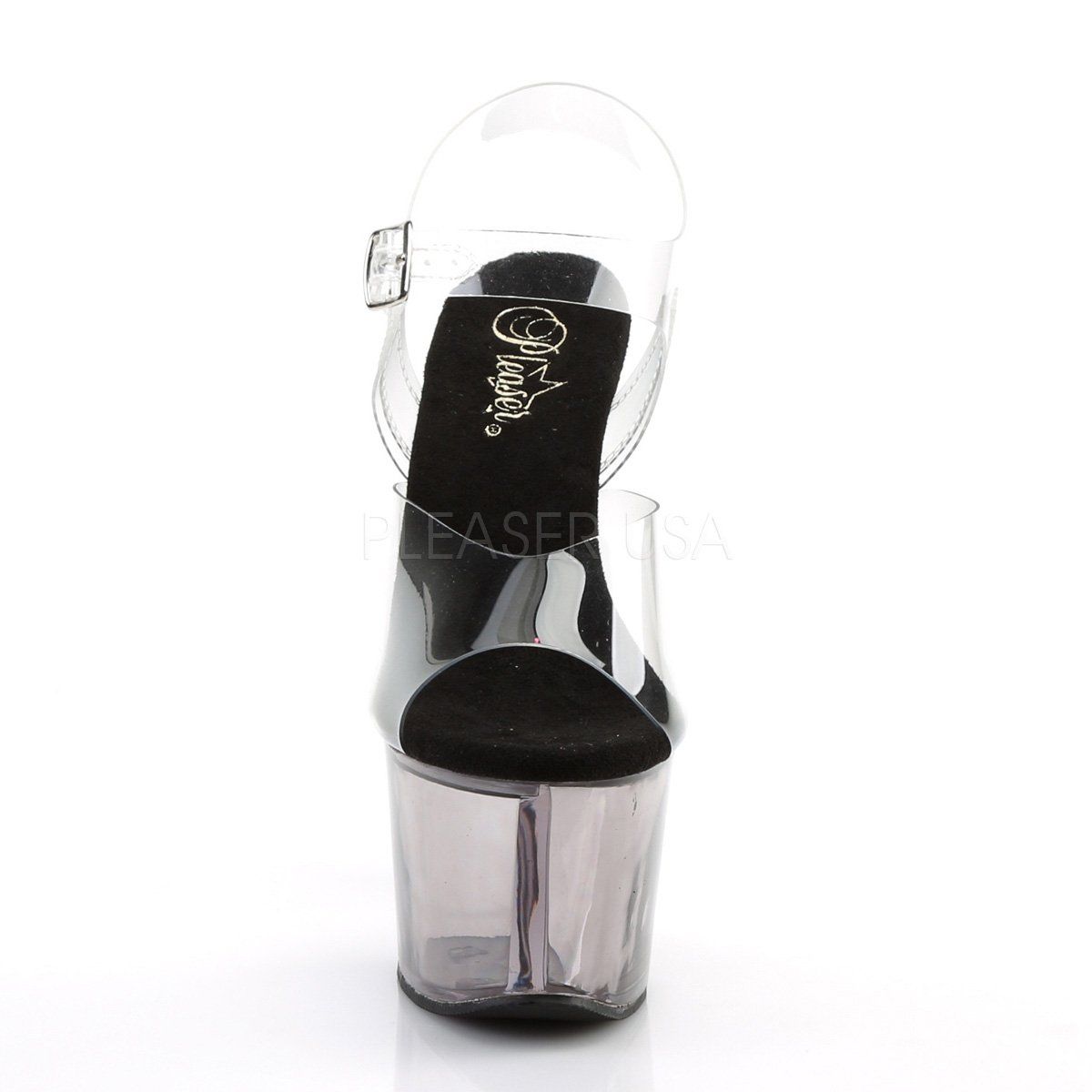 SKY-308T Clear/Smoke Tinted Platform Sandal Pleaser