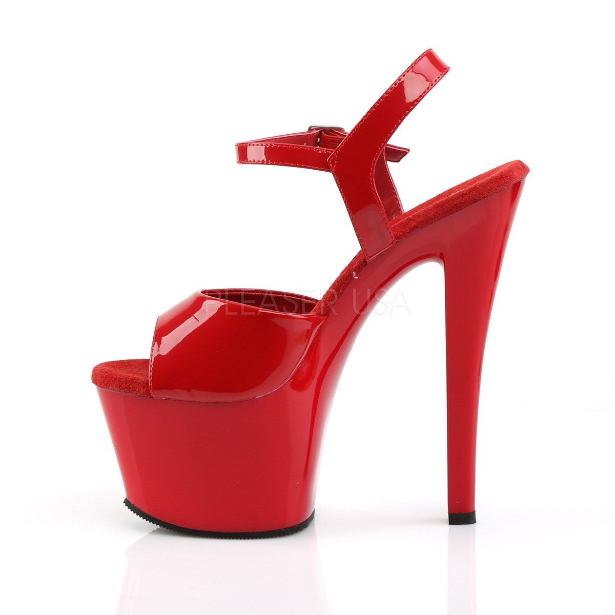 SKY-309 Red Patent Platform Sandal Pleaser