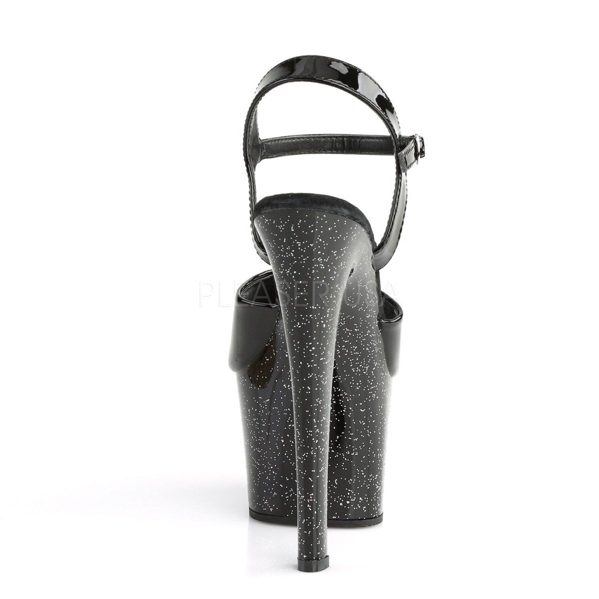 SKY-309MG Black Platform Sandal Pleaser