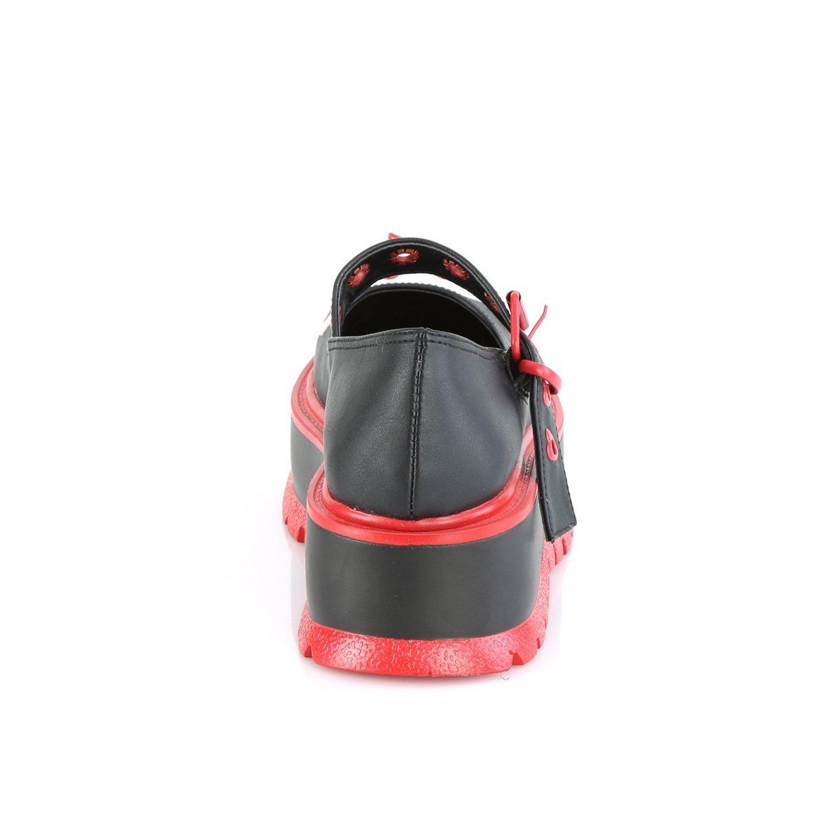 SLACKER-27 Black Vegan Leather Mary Janes Demonia