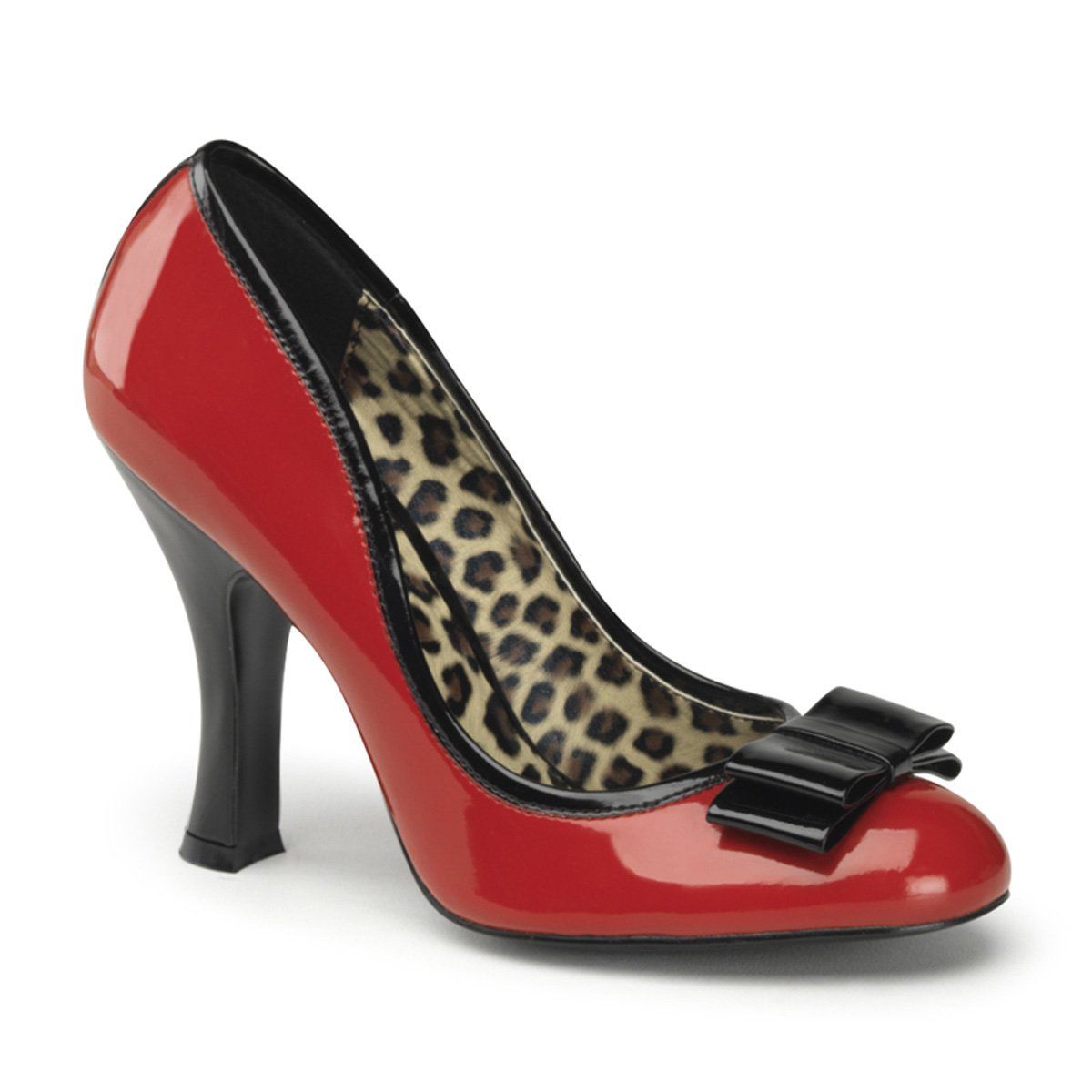 SMITTEN-01 Red-Black Patent Pin Up Couture