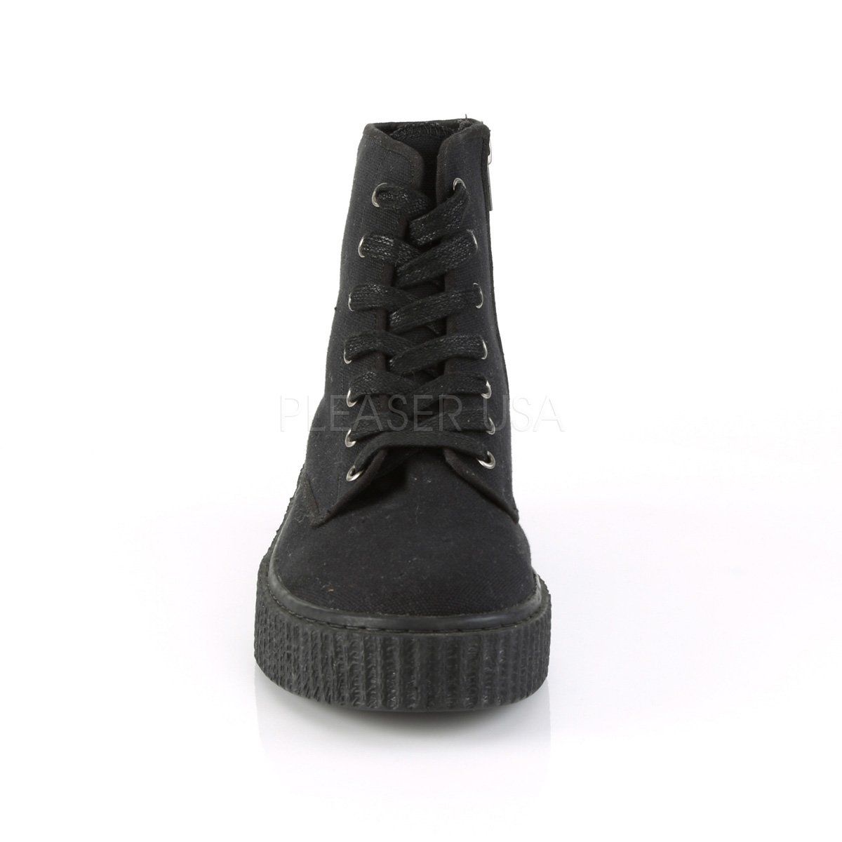 SNEEKER-201 Black Canvas Creeper Demonia