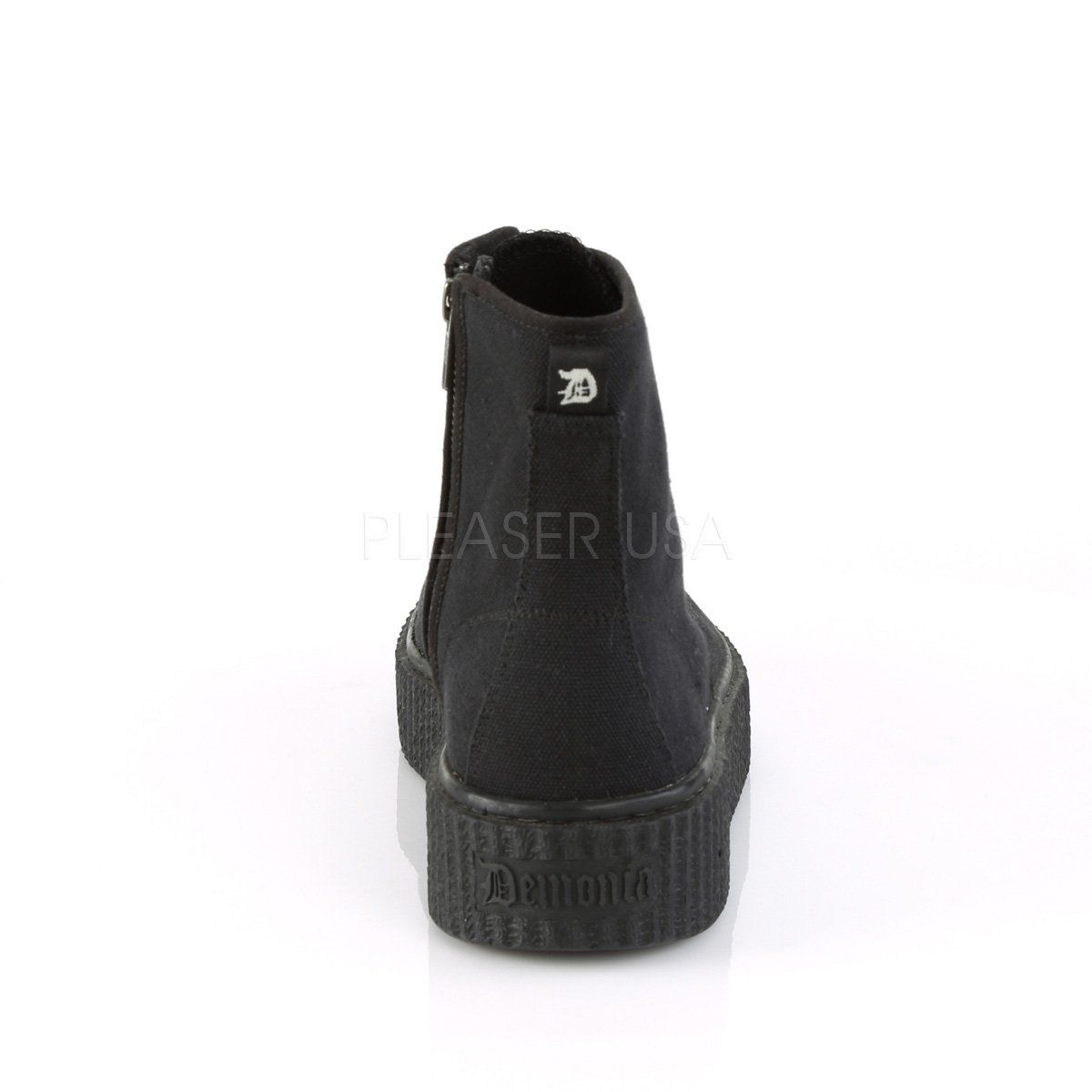 SNEEKER-201 Black Canvas Creeper Demonia