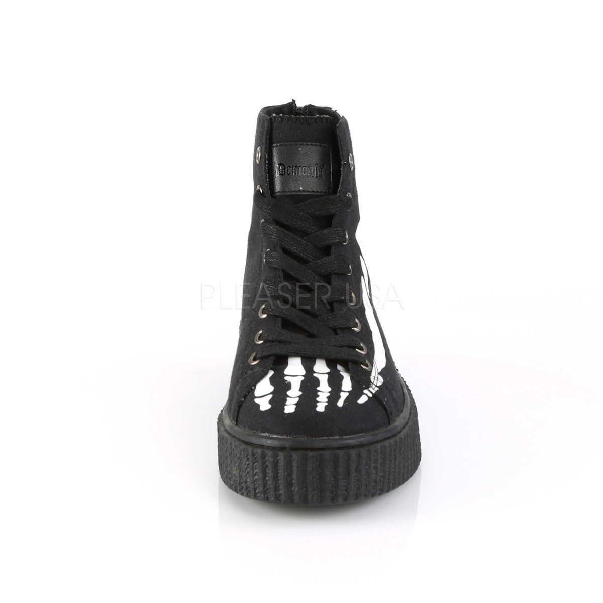 SNEEKER-252 Black Canvas Creeper Demonia