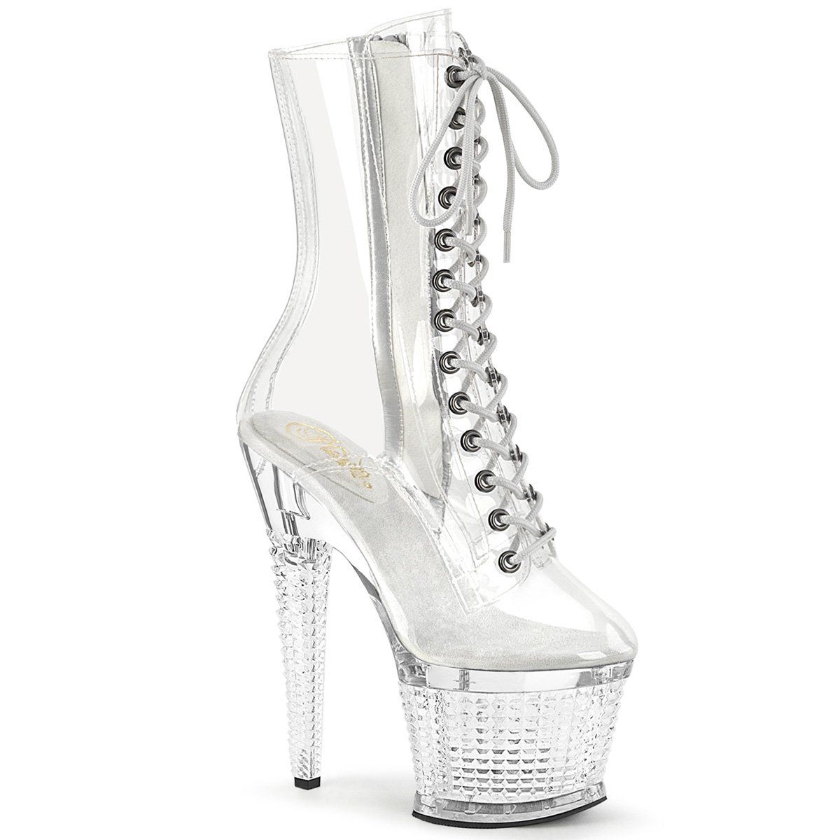 SPECTATOR-1040C Clear Mid-Calf Boot Pleaser