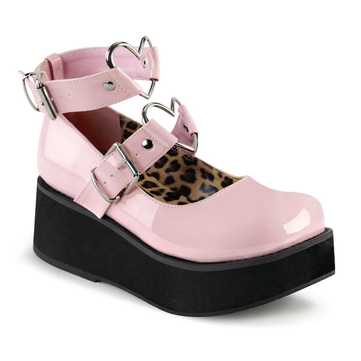 SPRITE-02 Baby Pink Patent Mary Janes Demonia