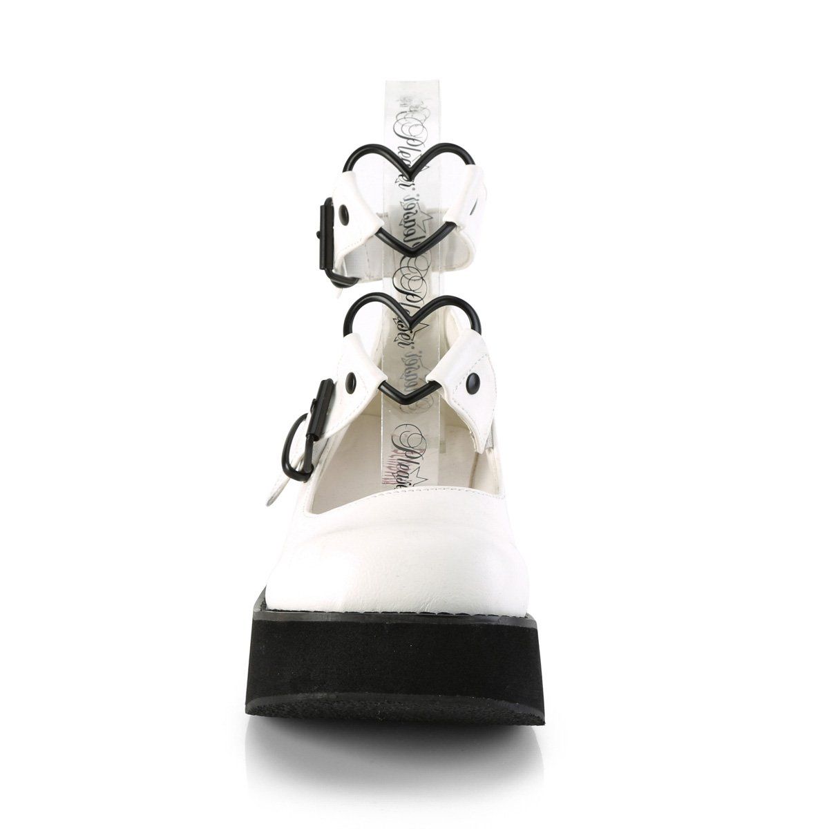 SPRITE-02 White Vegan Leather Mary Janes Demonia