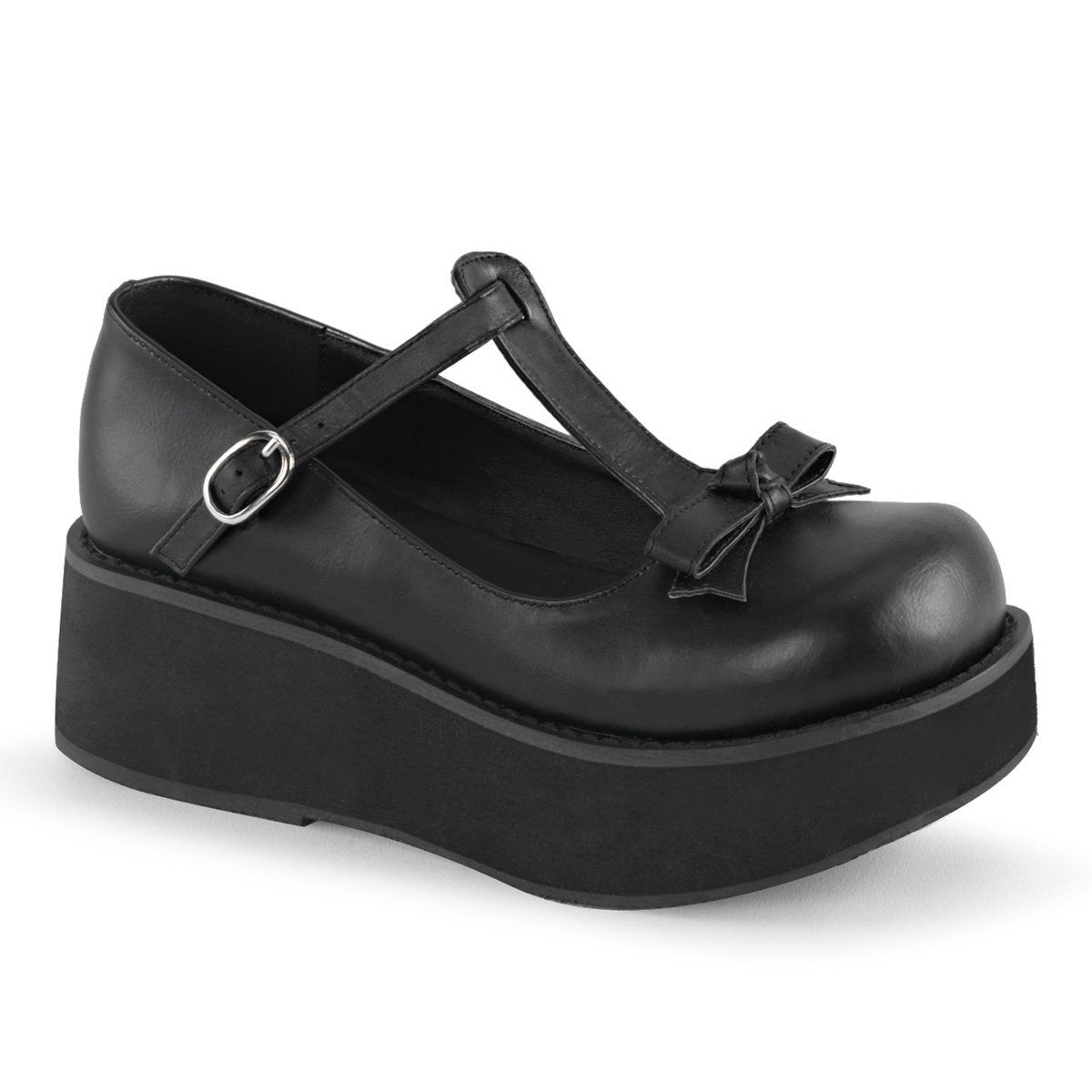 SPRITE-03 Black Vegan Leather Mary Janes Demonia