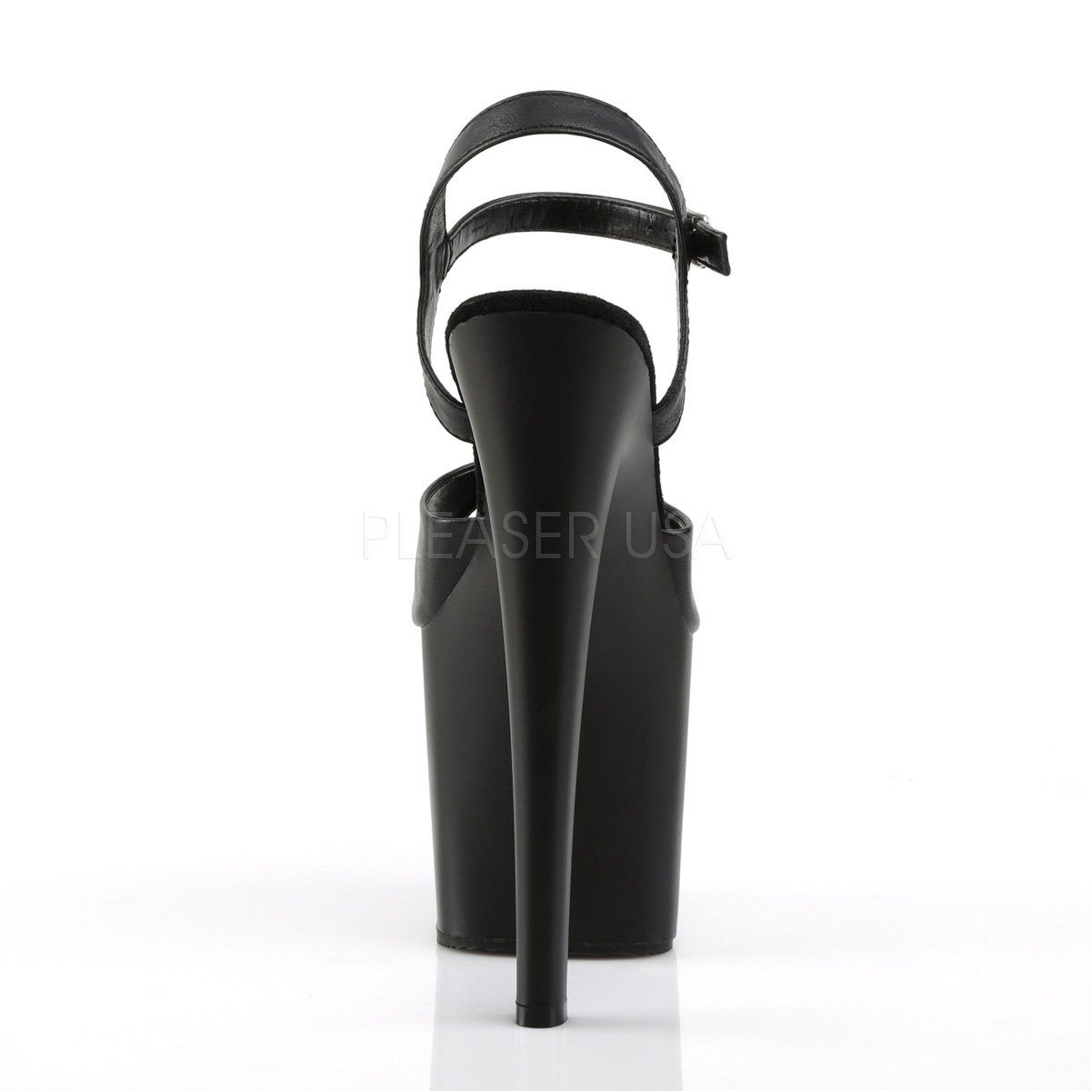 TABOO-709 Black Faux Leather Platform Sandal Pleaser