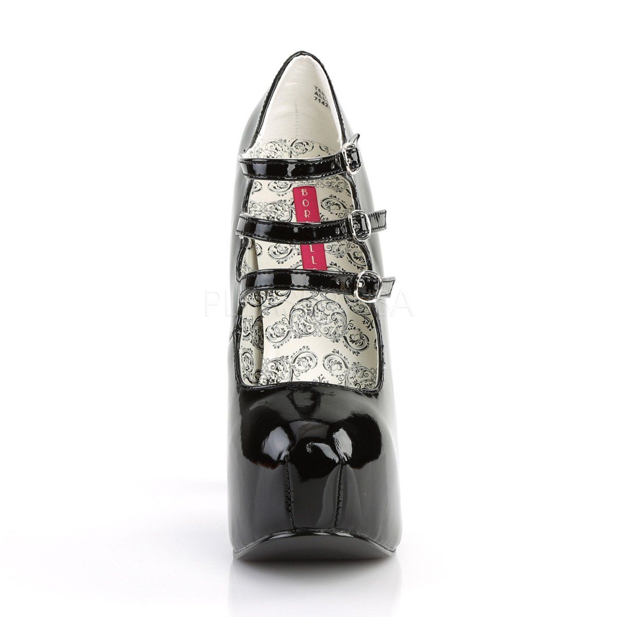 TEEZE-05 Black Patent Bordello