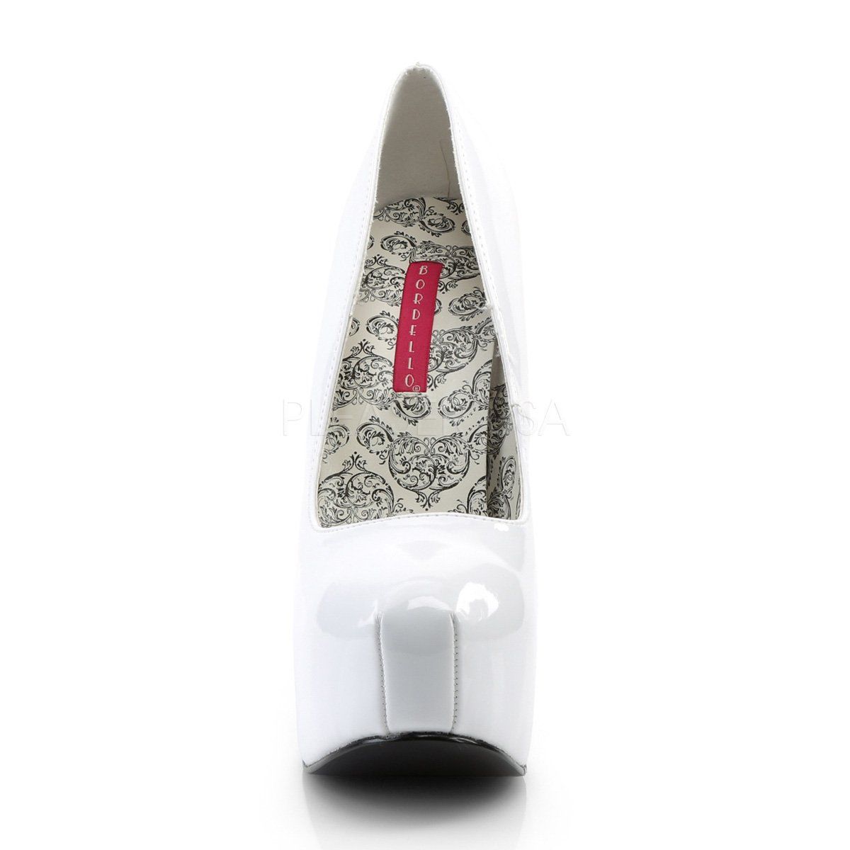TEEZE-06 White Patent Bordello