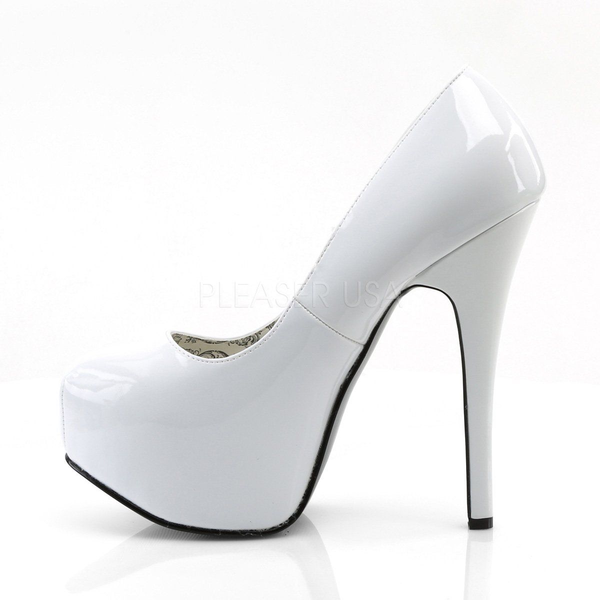 TEEZE-06 White Patent Bordello