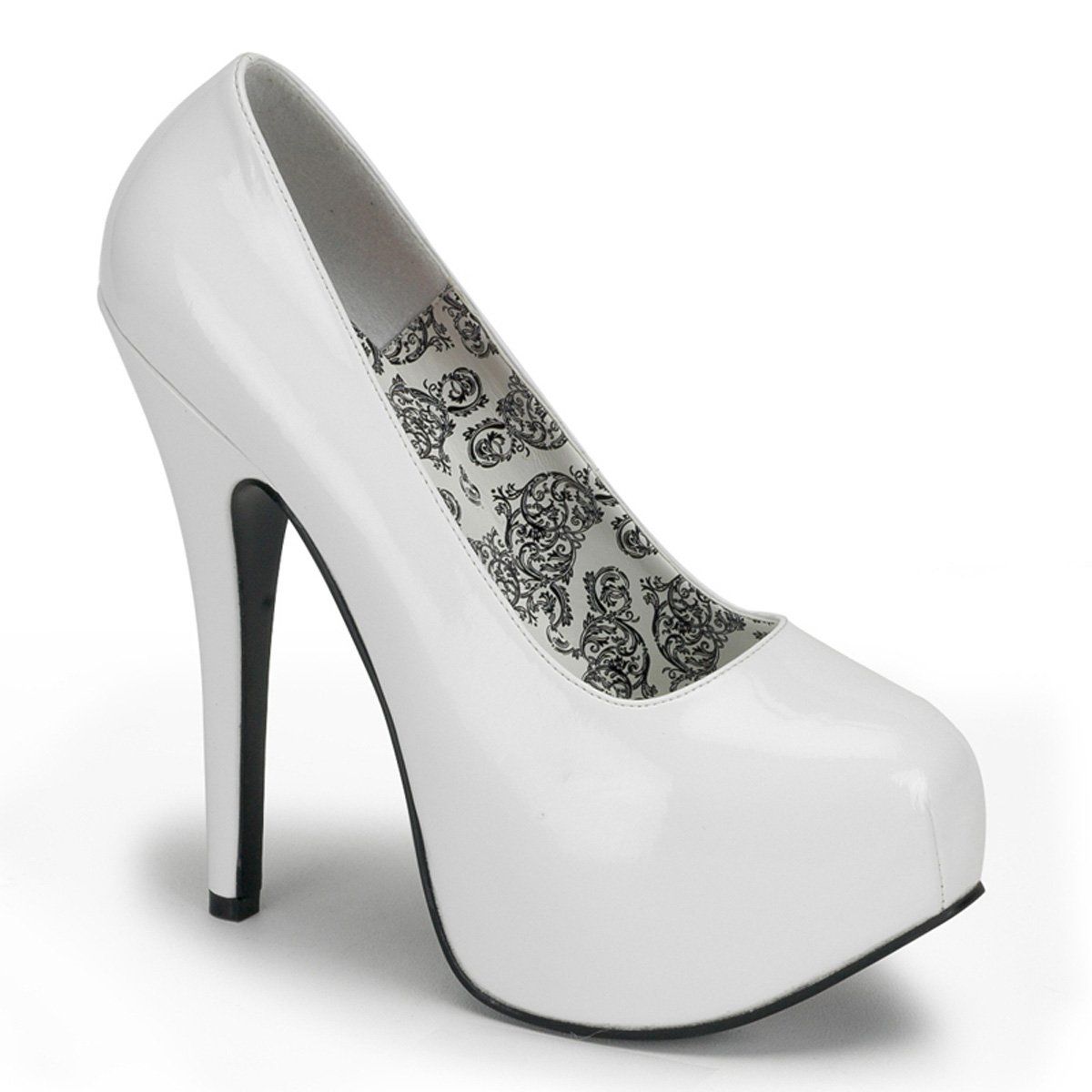 TEEZE-06 White Patent Bordello