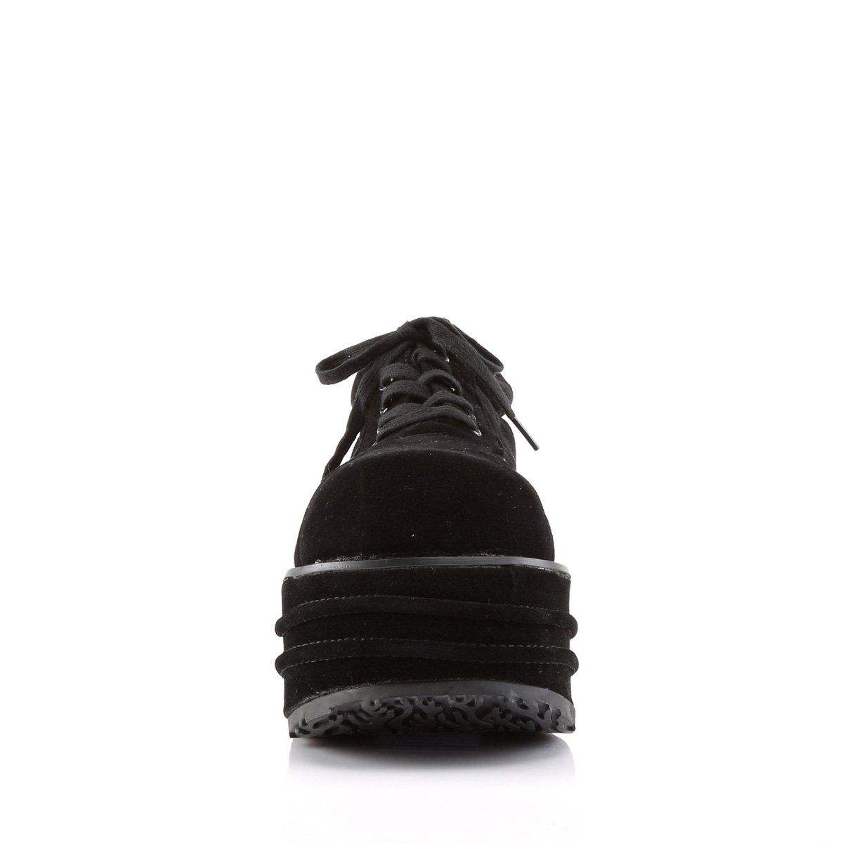 TEMPO-08 Black Vegan Suede Shoe Demonia