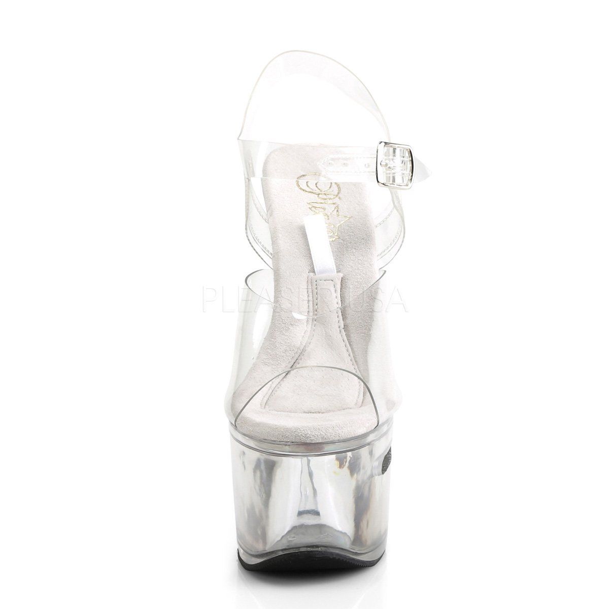 TIPJAR-708-2 Clear Platform Sandal Pleaser