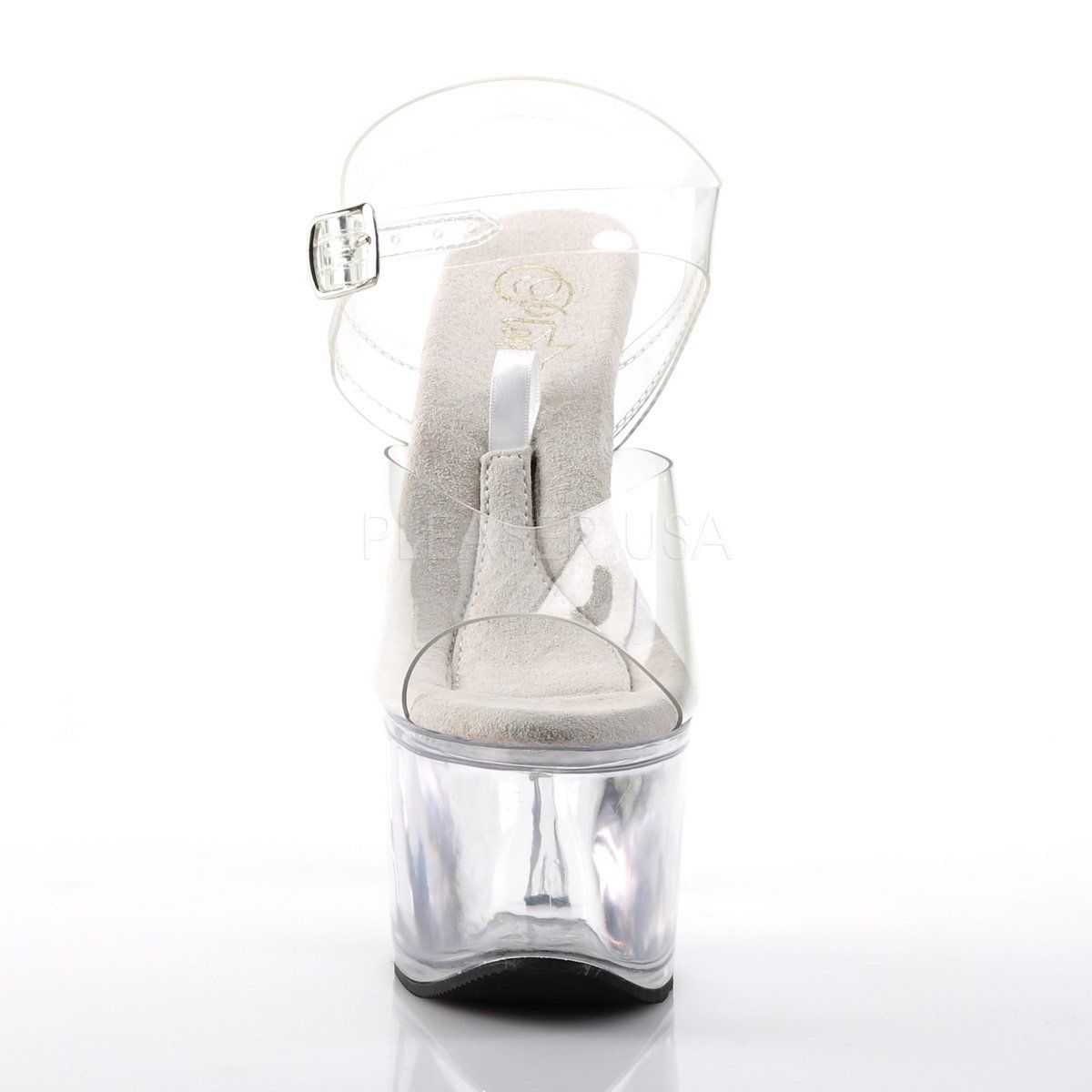 TREASURE-708 Clear Platform Sandal Pleaser