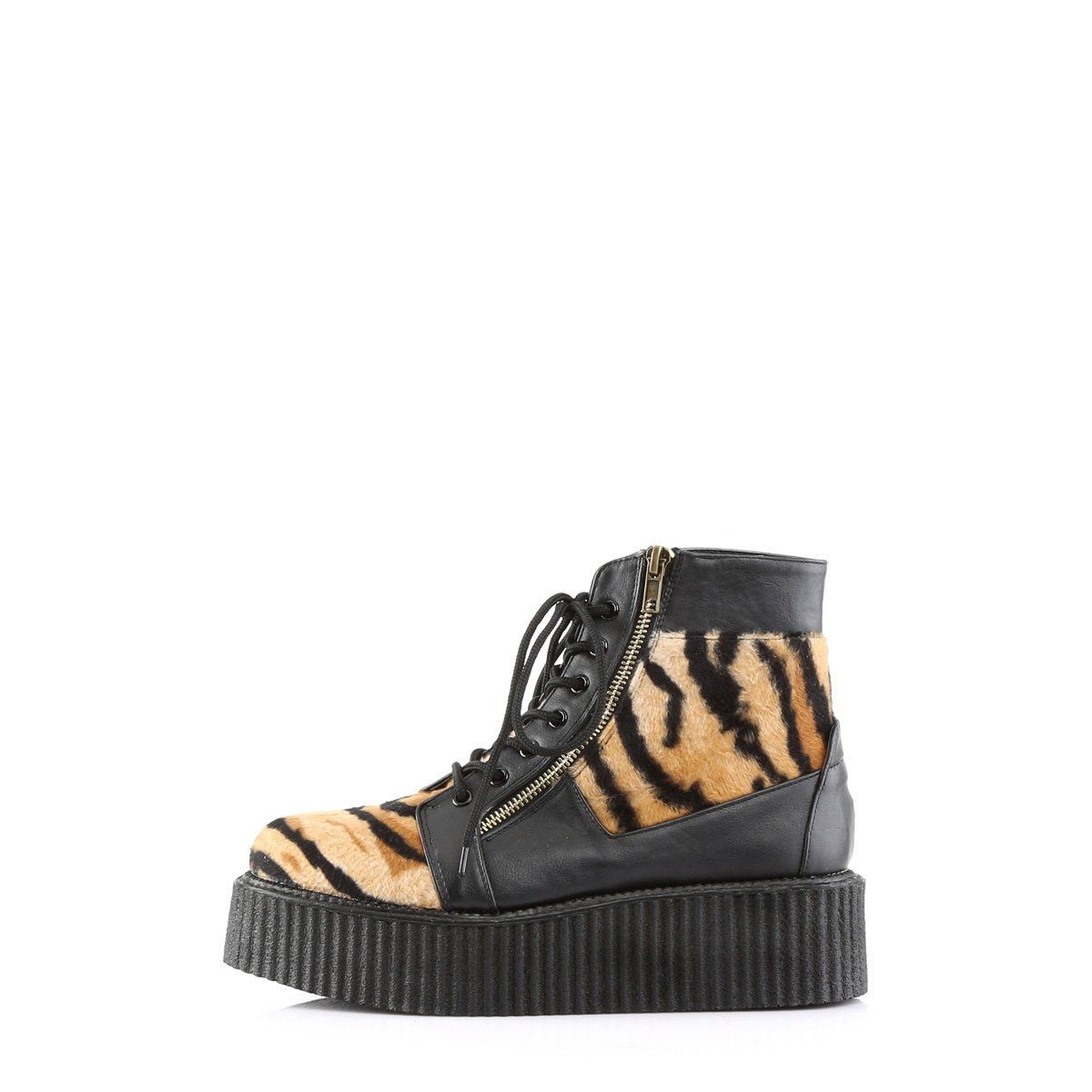 V-CREEPER-571 Black Vegan Leather Ankle Boot Demonia