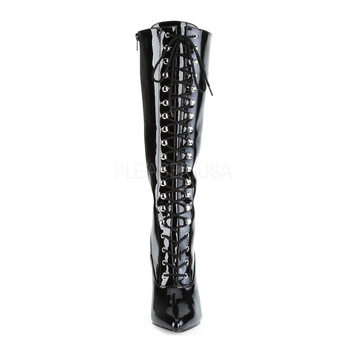 VANITY-2020 Black Patent Knee Boot Pleaser
