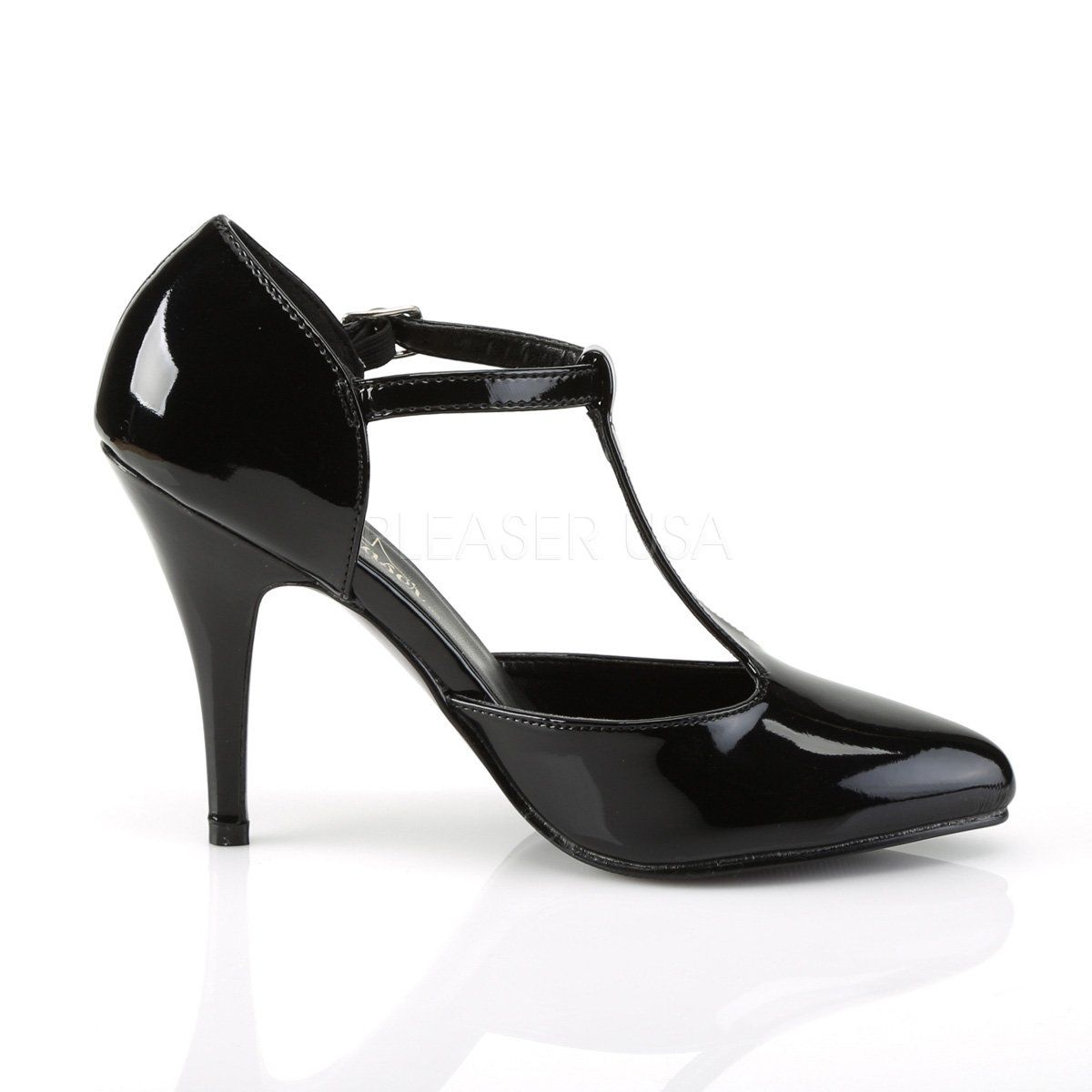 VANITY-415 Black Patent Pump Pleaser