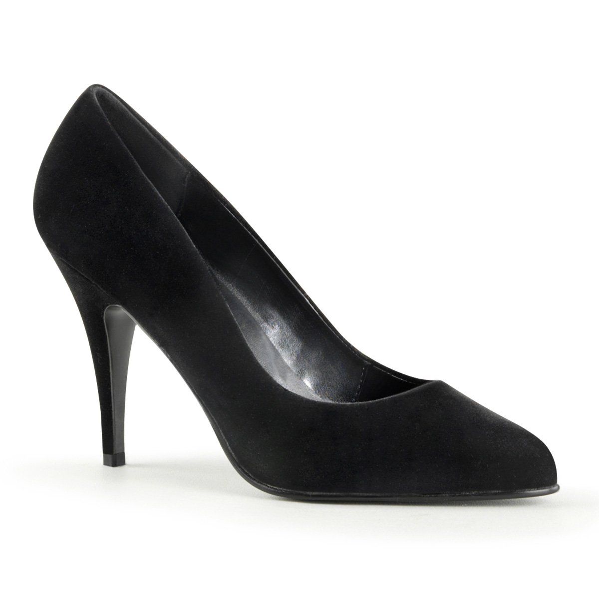 VANITY-420 Black Velvet Pump Pleaser