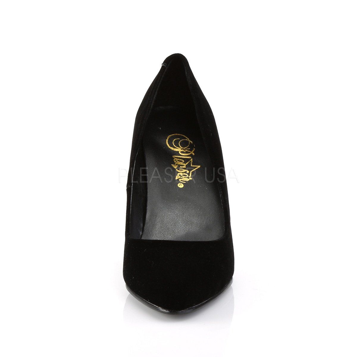VANITY-420 Black Velvet Pump Pleaser