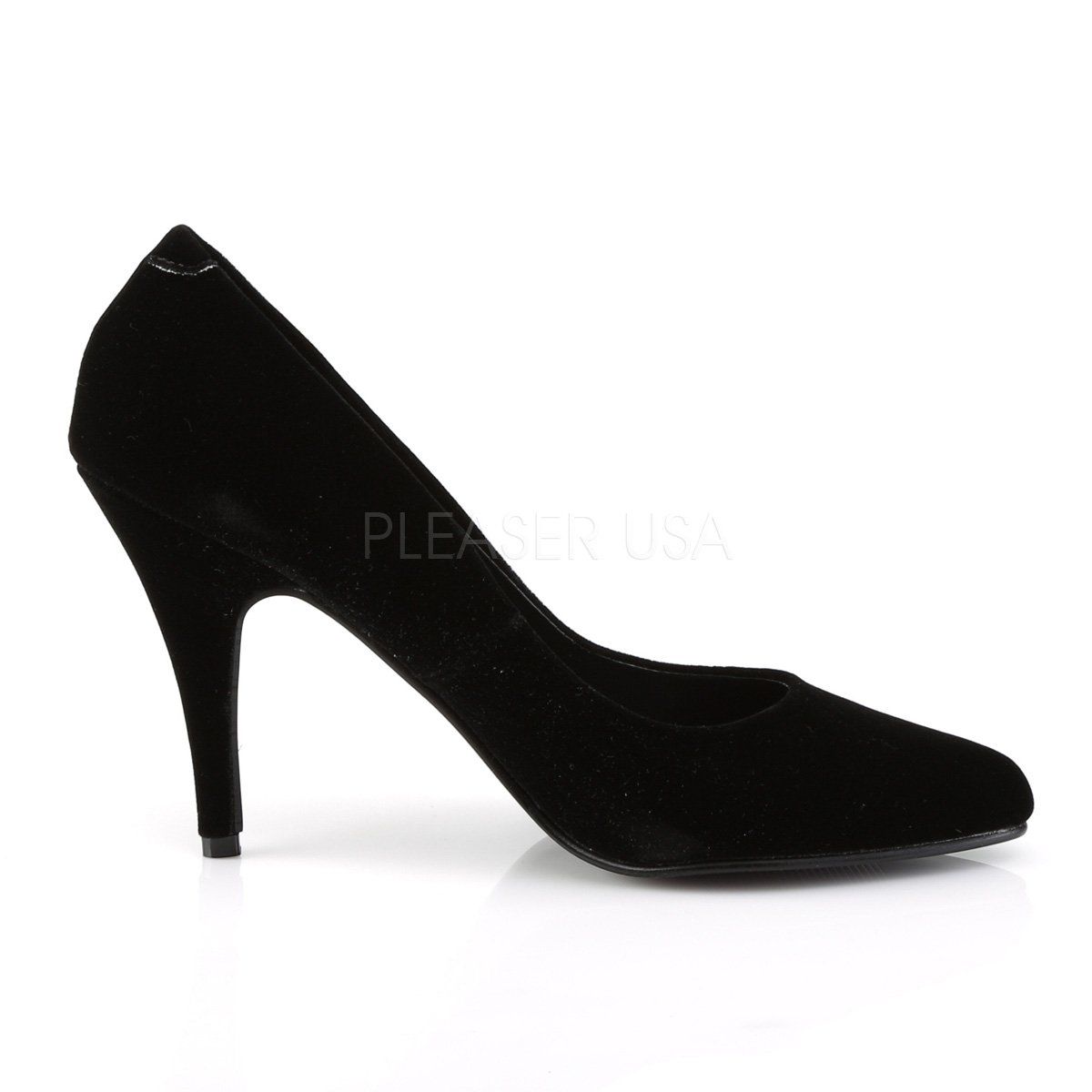 VANITY-420 Black Velvet Pump Pleaser