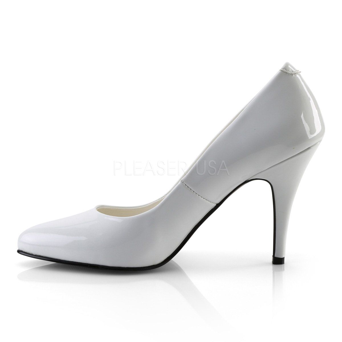 VANITY-420 White Patent Pump Pleaser