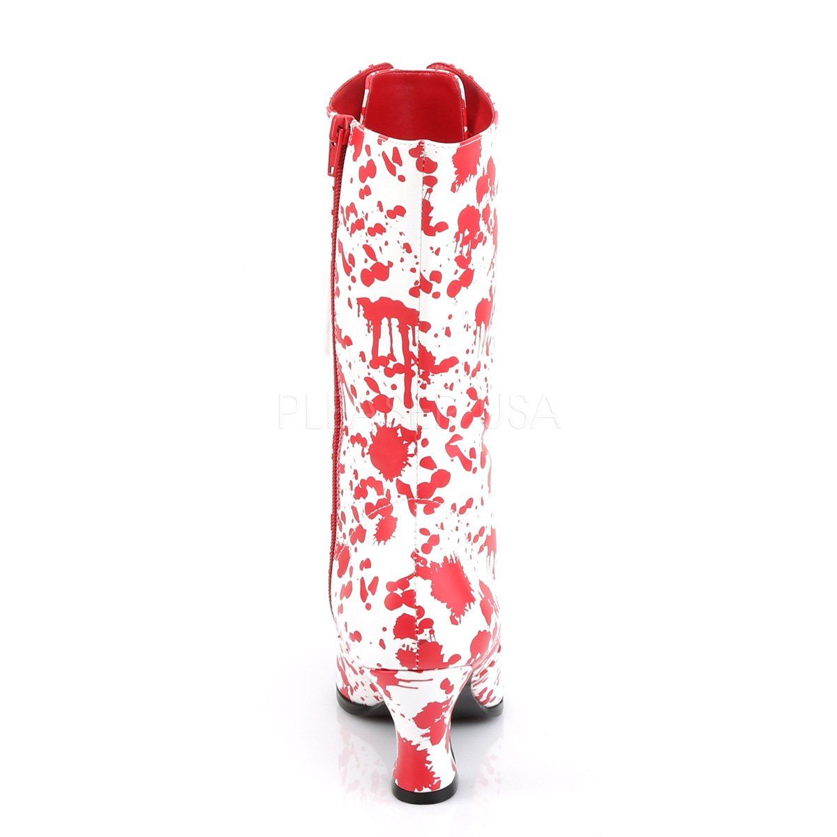 VICTORIAN-120BL White-Red Patent Funtasma