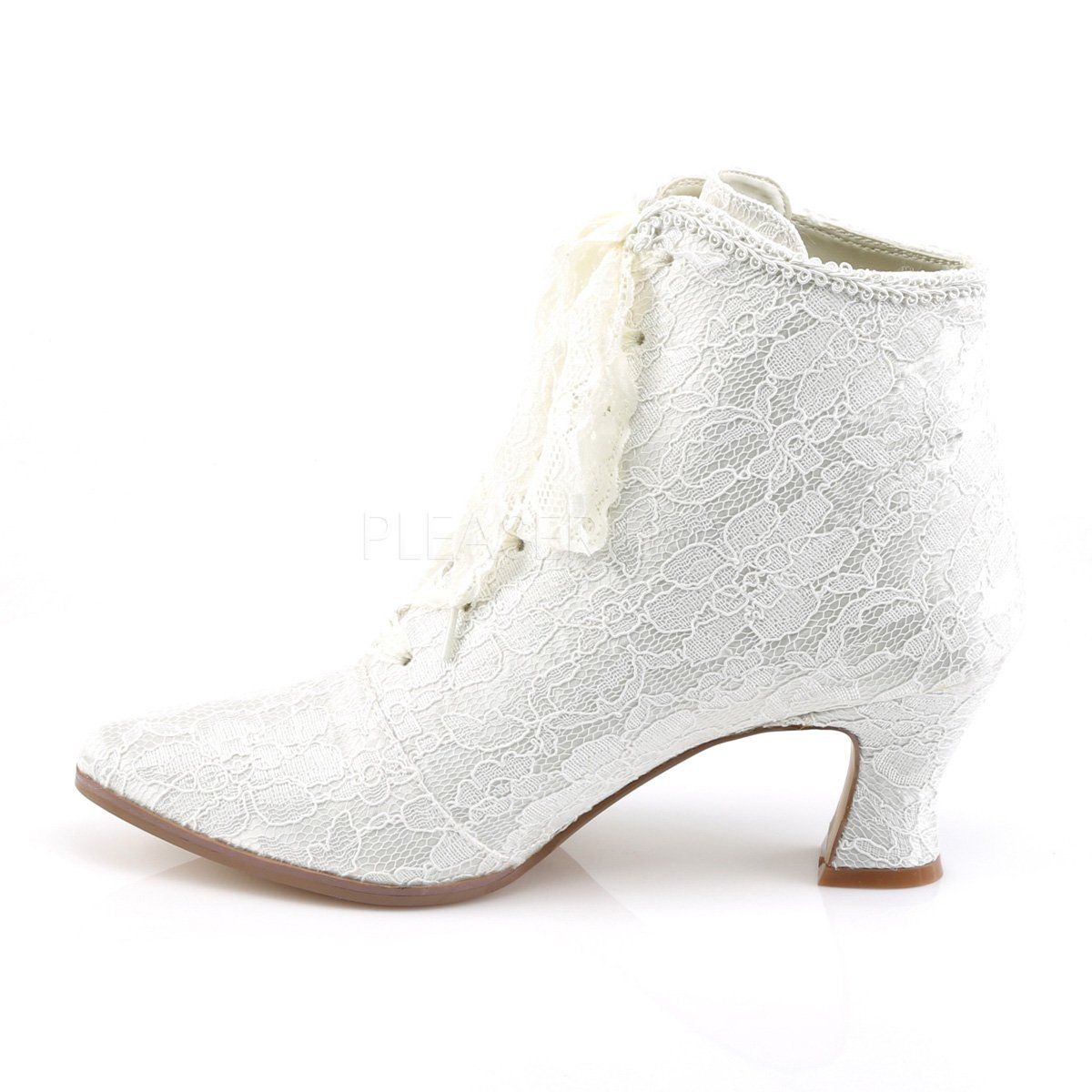 VICTORIAN-30 Ivory Satin-Lace Fabulicious