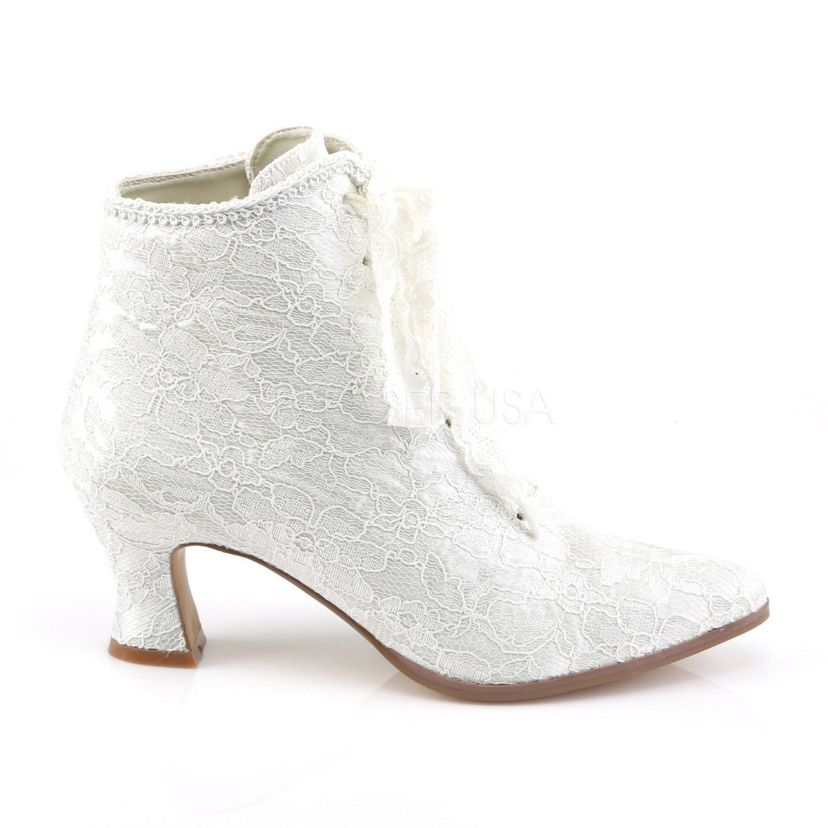 VICTORIAN-30 Ivory Satin-Lace Fabulicious