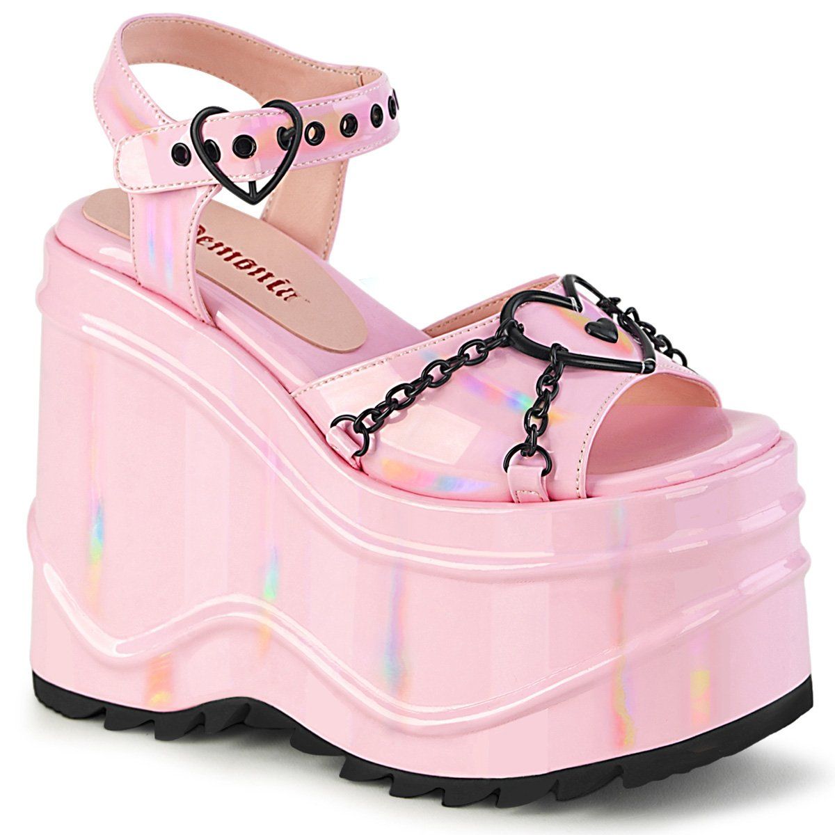 WAVE-09 Baby Pink Hologram Sandal Demonia