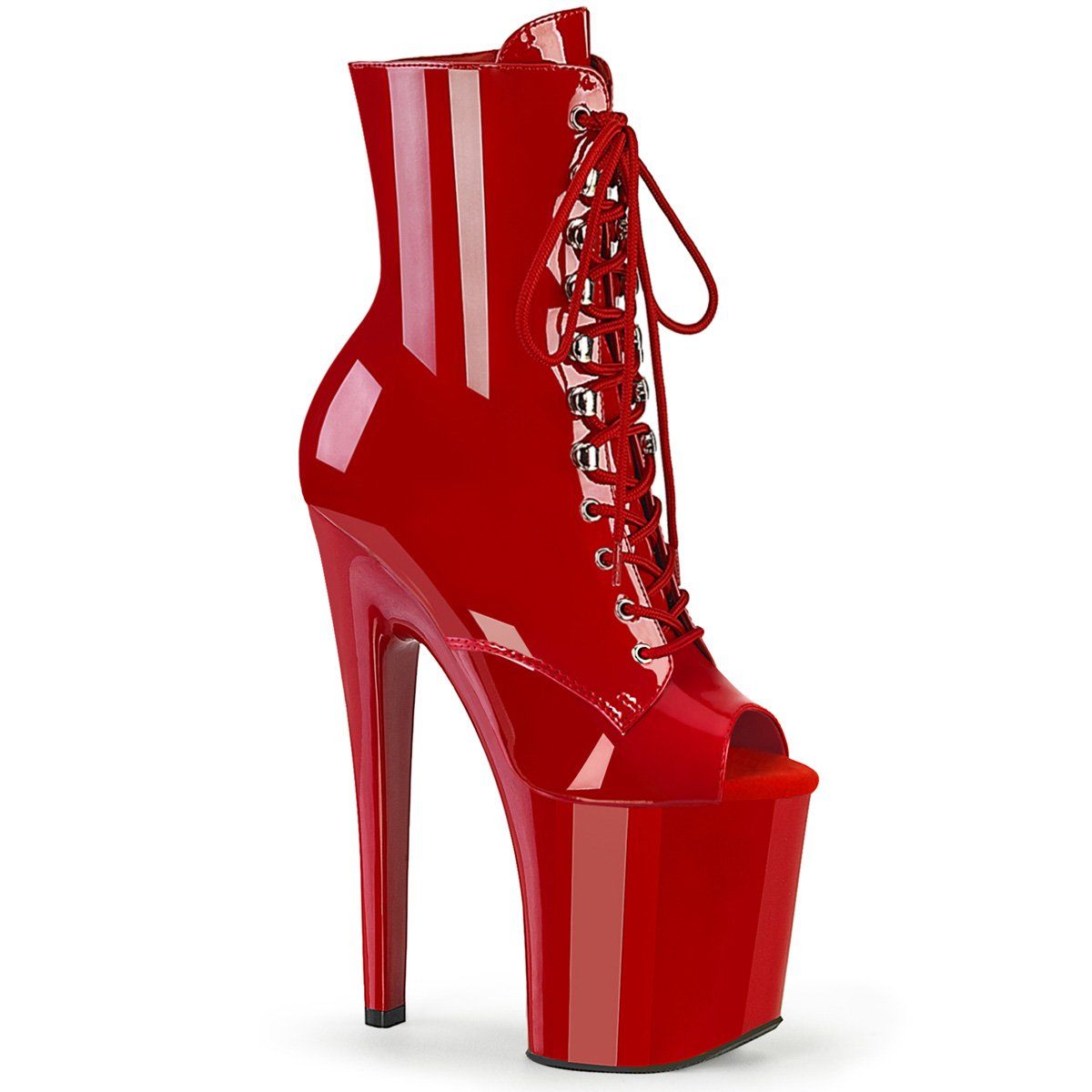 XTREME-1021 Red Patent Ankle Boot Pleaser