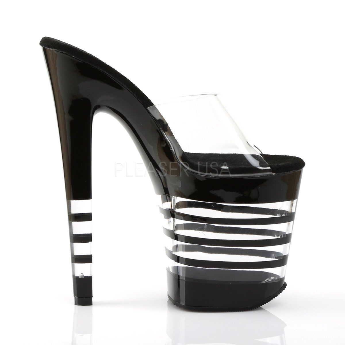 XTREME-801LN Clear/Black Slide Pleaser