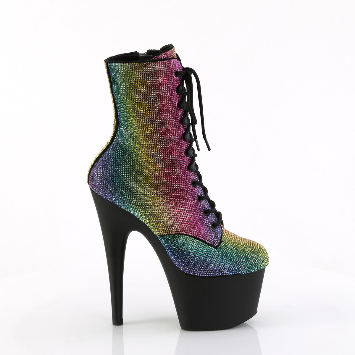 ADORE-1020RS Rainbow Rhinestones/Black Matte