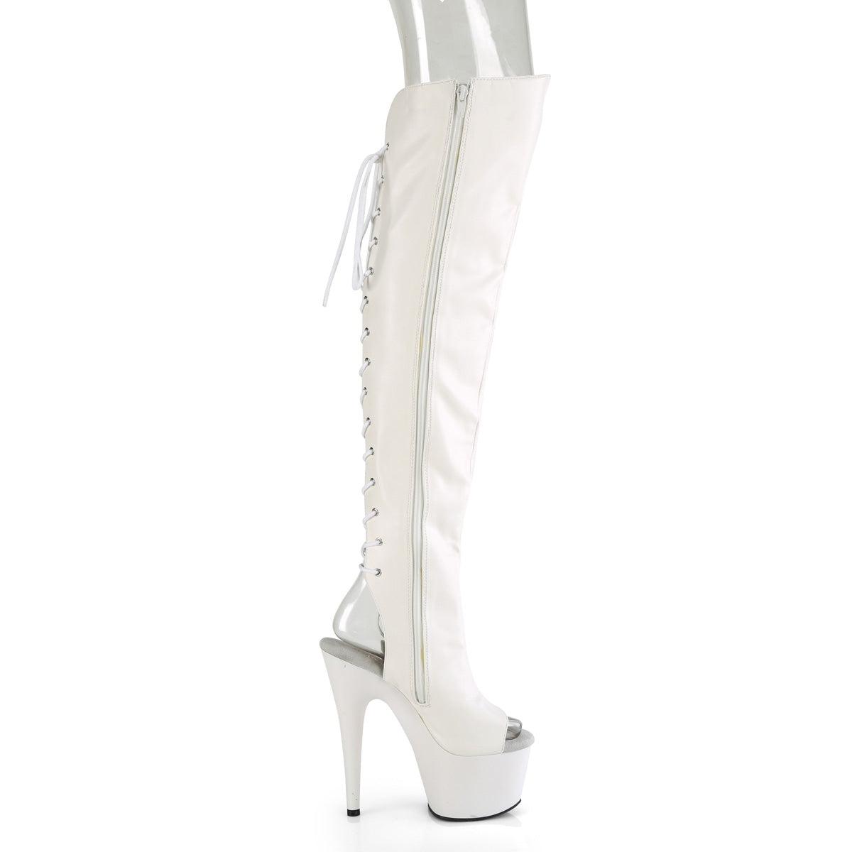 ADORE-3019 White Faux Leather/White Matte