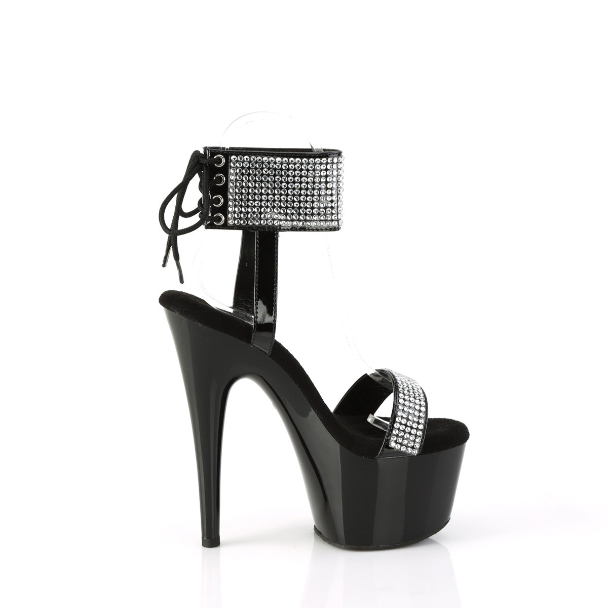 ADORE-770 Black Patent-Rhinestones/Black
