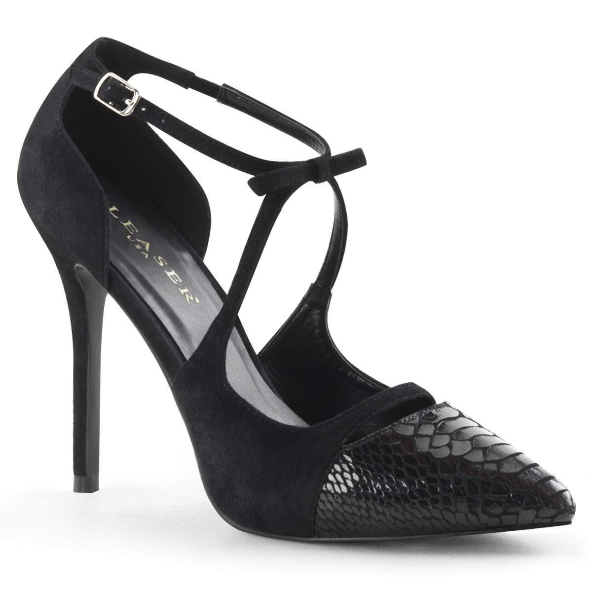 AMUSE-38SN Black Snake-Suede